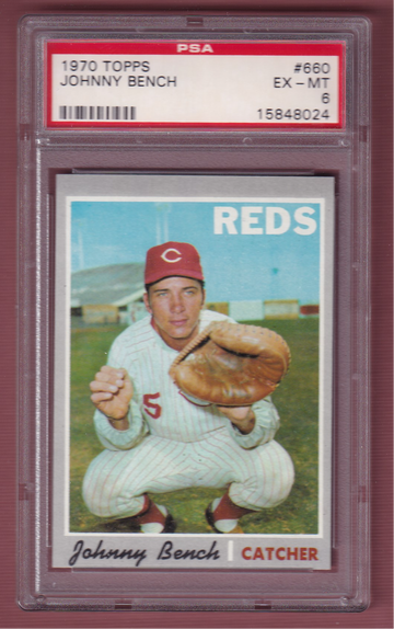 1970 Topps #660 Johnny Bench PSA 6