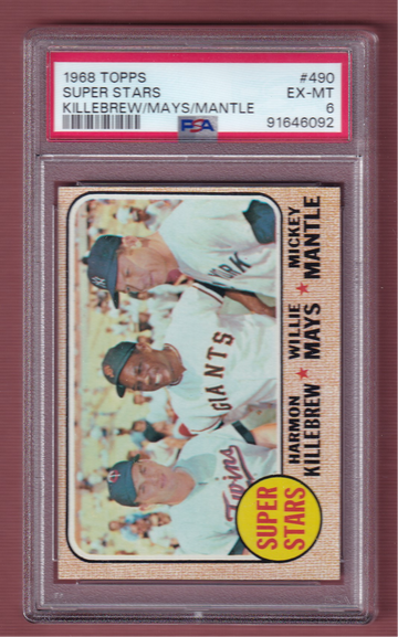 1968 Topps #490 Killebrew/Mays/Mantle PSA 6