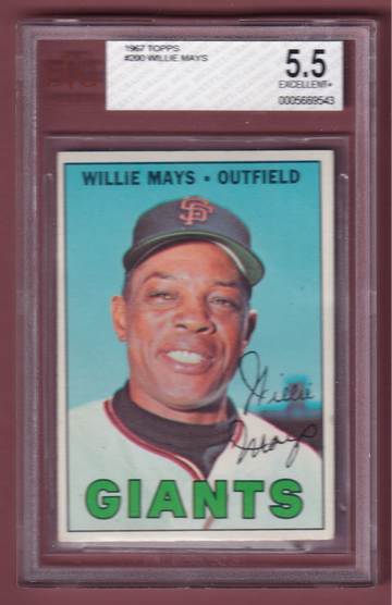 1967 Topps #200 Willie Mays BVG 5.5 EX+
