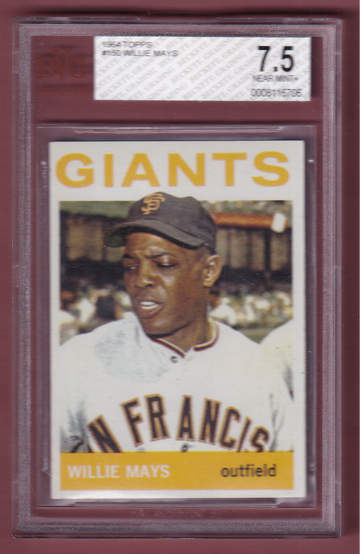 1964 Topps #150 Willie Mays BVG 7.5 NM+