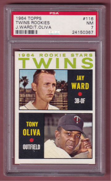 1964 Topps #116 Twins Rookies Tony Oliva PSA 7