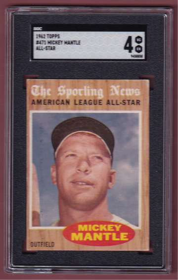 1962 Topps #471 Mickey Mantle AS SGC 4