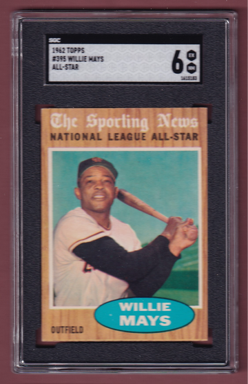 1962 Topps #395 Willie Mays AS SGC 6