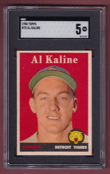 1958 Topps #70 Al Kaline SGC 5