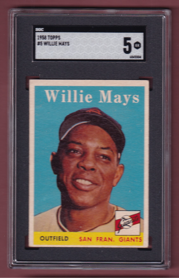 1958 Topps #5 Willie Mays SGC 5