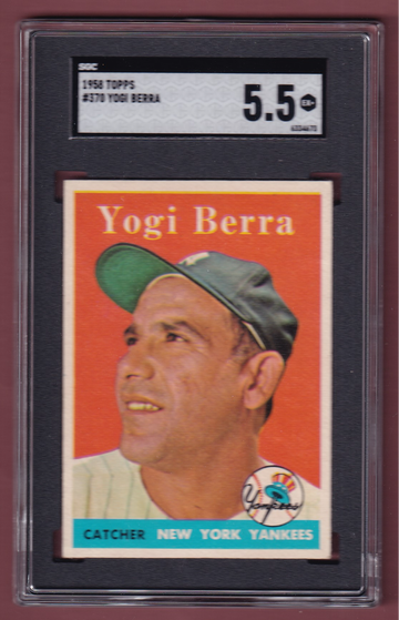 1958 Topps #370 Yogi Berra SGC 5.5