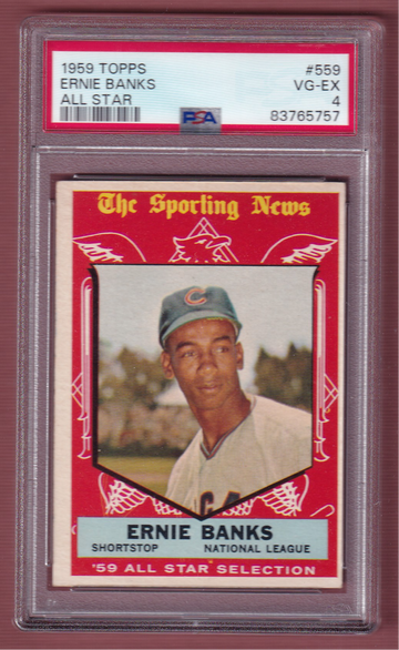 1959 Topps #559 Ernie Banks All Star PSA 4