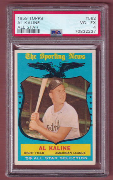 1959 Topps #562 Al Kaline All Star PSA 4