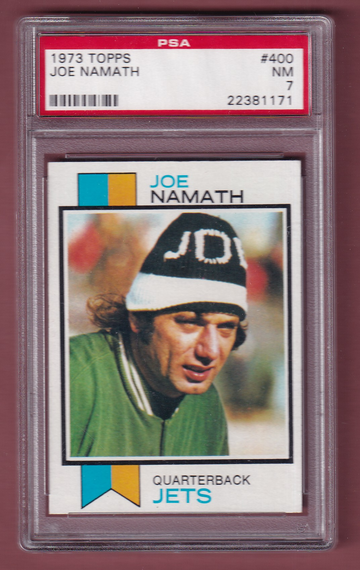 1973 Topps #400 Joe Namath PSA 7