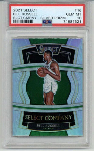 2021 PANINI SELECT SELECT COMPANY SILVER PRIZM #65 BILL RUSSELL PSA 10 LOW POP