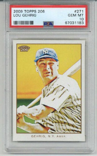 2009 TOPPS 206 #271 LOU GEHRIG CARD NEW YORK YANKEES PSA 10 LOW POP
