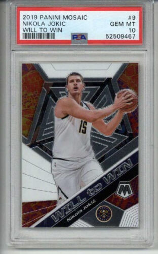 2019 PANINI MOSAIC WILL TO WIN #9 NIKOLA JOKIC DENVER NUGGETS PSA 10