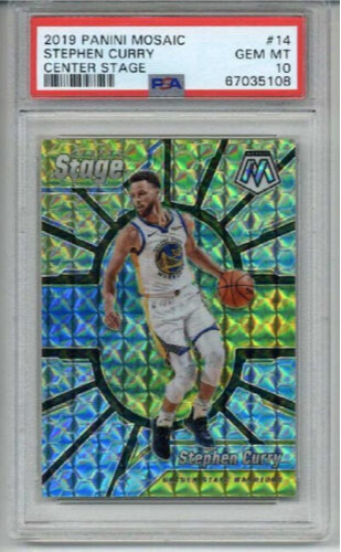 2019 PANINI MOSAIC CENTER STAGE #14 STEPHEN CURRY GOLDEN STATE WARRIORS