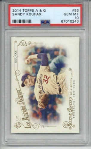2014 TOPPS ALLEN & GINTER #53 SANDY KOUFAX LOS ANGELES DODGERS PSA 10 LOW POP