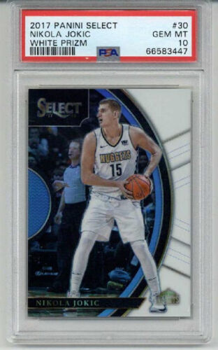 2017 PANINI SELECT WHITE PRIZM #30 NIKOLA JOKIC LE 59/149 NUGGETS PSA 10