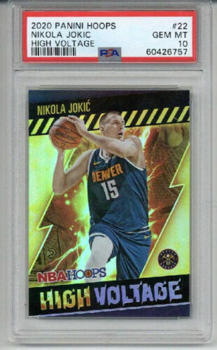 2020 PANINI HOOPS HIGH VOLTAGE #22 NIKOLA JOKIC NUGGETS PSA 10 LOW POP