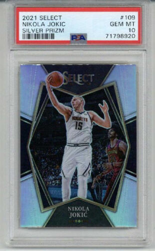 2021 PANINI SELECT SILVER PRIZM NIKOLA JOKIC DENVER NUGGETS PSA 10