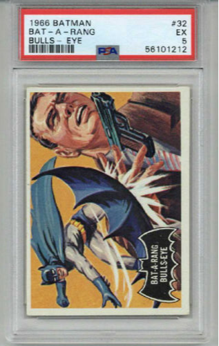 1966 TOPPS BATMAN #32 BAT A RANG BULLS EYE PSA 5 EXCELLENT LOW POPULATION RARE