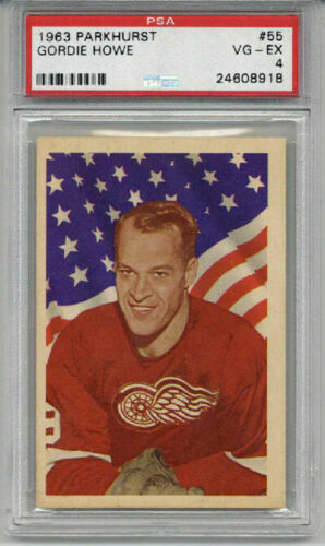 1963 PARKHURST GORDIE HOWE #55 HOCKEY CARD DETROIT RED WINGS LEGEND PSA 4 VG-EX