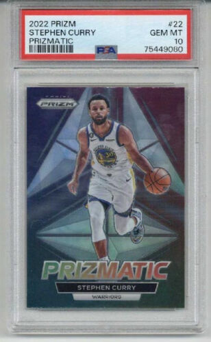 2022 PANINI PRIZM PRIZMATIC #22 STEPHEN CURRY CARD WARRIORS PSA 10 RARE