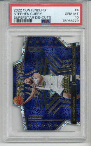 2022 PANINI CONTENDERS SUPERSTAR DIE CUTS #4 STEPHEN CURRY WARRIORS PSA 10