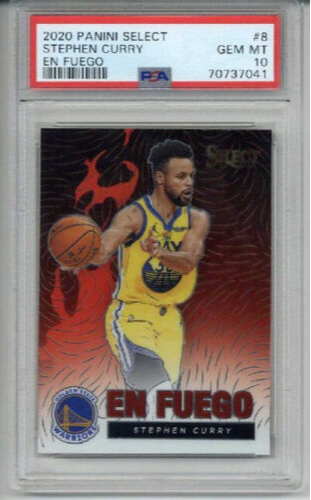 2020 PANINI SELECT EN FUEGO #8 STEPHEN CURRY CARD WARRIORS PSA 10 LOW POP RARE