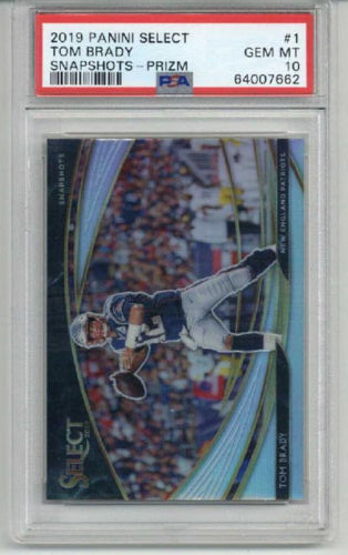 2019 PANINI SELECT SNAPSHOTS PRIZM #1 TOM BRADY NEW ENGLAND PATRIOTS PSA 10 RARE