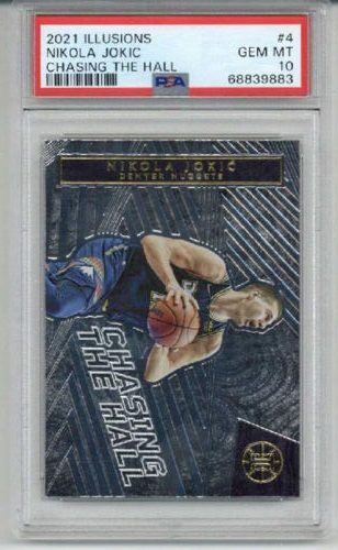 2021 PANINI ILLUSIONS CHASING THE HALL #4 NIKOLA JOKIC NUGGETS PSA 10 LOW POP