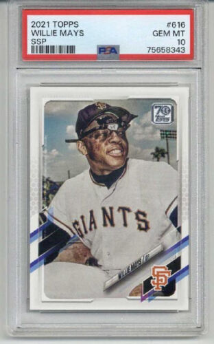 2021 TOPPS #616 WILLIE MAYS CARD SAN FRANCISCO GIANTS PSA 10 SSP LOW POP