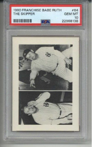 1980 THE FRANCHISE THE SKIPPER #64 BABE RUTH CARD YANKEES PSA 10 LOW POP