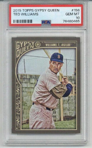 2015 TOPPS GYPSY QUEEN TED WILLIAMS CARD BOSTON RED SOX PSA 10 LOW POP