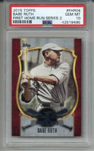 2015 TOPPS FIRST HOME RUN SERIES 2 #FHR04 BABE RUTH CARD RED SOX PSA 10