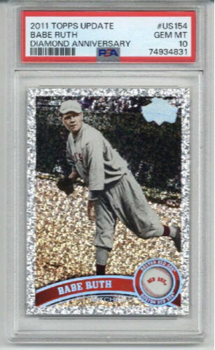 2011 TOPPS UPDATE DIAMOND ANNIVERSARY BABE RUTH BOSTON RED SOX PSA 10 LOW POP