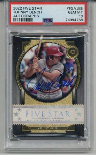 2022 TOPPS FIVE STAR AUTOGRAPHS AUTO #FSAJBE JOHNNY BENCH REDS PSA 10
