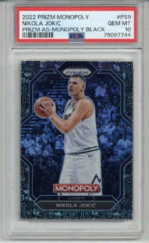2022 PANINI PRIZM MONOPOLY PRIZM ALL STAR BLACK #PS9 NIKOLA JOKIC PSA 10