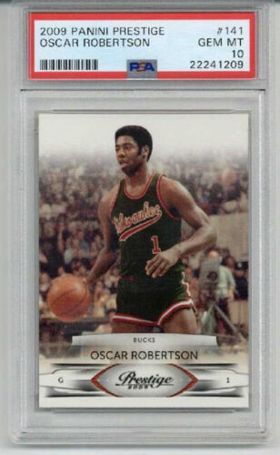2009 PANINI PRESTIGE #141 OSCAR ROBERTSON CARD BUCKS PSA 10 LOW POP