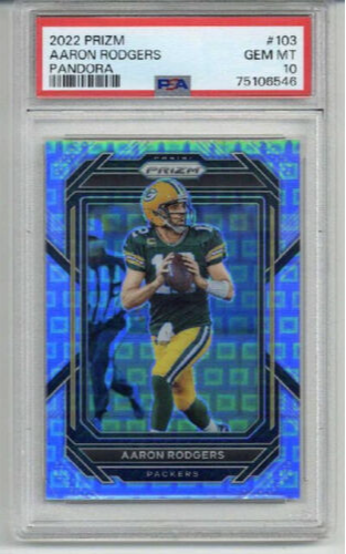 2022 PANINI PRIZM PANDORA #103 AARON RODGERS PACKERS /400 PSA 10 LOW POP