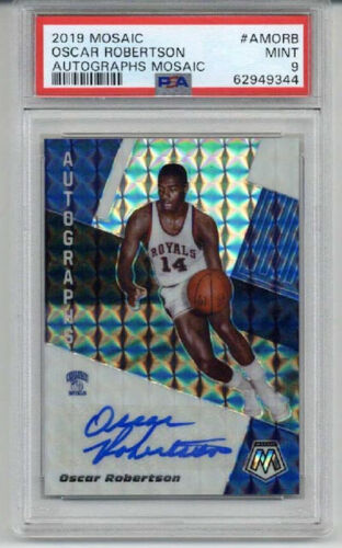 2019 PANINI MOSAIC AUTOGRAPHS MOSAIC OSCAR ROBERTSON AUTO PSA 9 LOW POP RARE