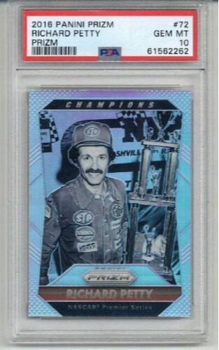 2016 PANINI PRIZM PRIZM #72 RICHARD PETTY CARD NASCAR PSA 10 LOW POP