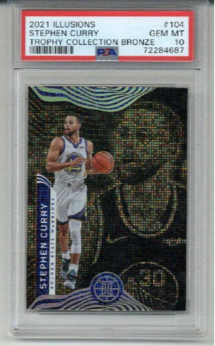 2021 PANINI ILLUSIONS TROPHY COLLECTION BRONZE #104 STEPHEN CURRY PSA 10