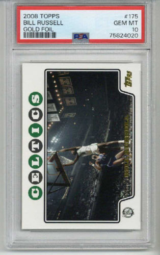 2008 TOPPS GOLD FOIL #175 BILL RUSSELL CARD CELTICS PSA 10 LOW POP
