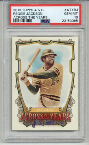 2013 TOPPS ALLEN & GINTER ACROSS THE YEARS REGGIE JACKSON A'S PSA 10