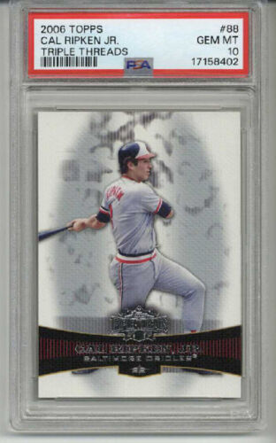 2006 TOPPS TRIPLE THREADS #88 CAL RIPKEN JR. CARD ORIOLES PSA 10 LOW POP