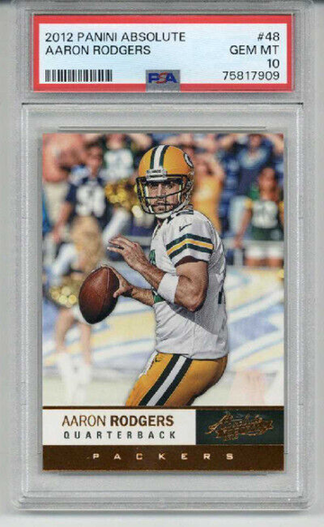 2012 PANINI ABSOLUTE #48 AARON RODGERS CARD GREEN BAY PACKERS PSA 10 LOW POP