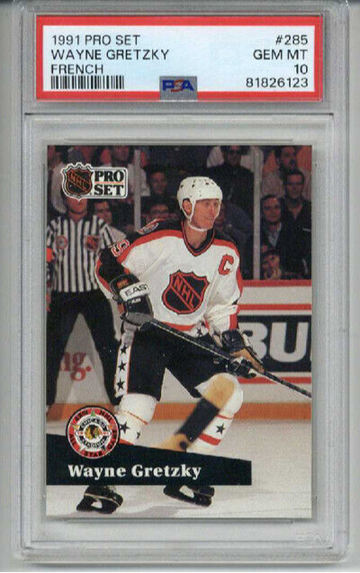 1991 PRO SET FRENCH #285 WAYNE GRETZKY LOS ANGELES KINGS PSA 10 LOW POP RARE