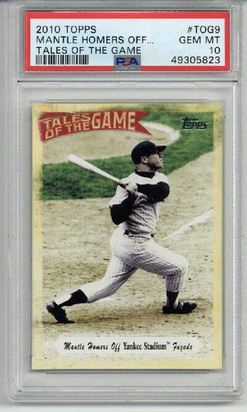 2010 TALES OF THE GAME MANTLE HOMERS #TOG9 MICKEY MANTLE CARD YANKEES PSA 10