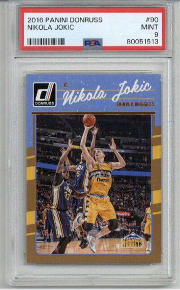 2016 PANINI DONRUSS #90 NIKOLA JOKIC CARD DENVER NUGGETS PSA 9 LOW POP