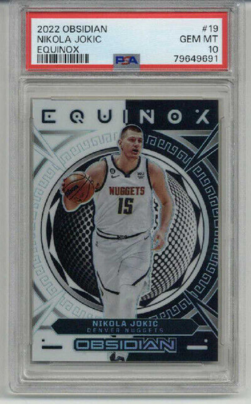 2022 PANINI OBSIDIAN EQUINOX NIKOLA JOKIC CARD /99 NUGGETS PSA 10 LOW POP