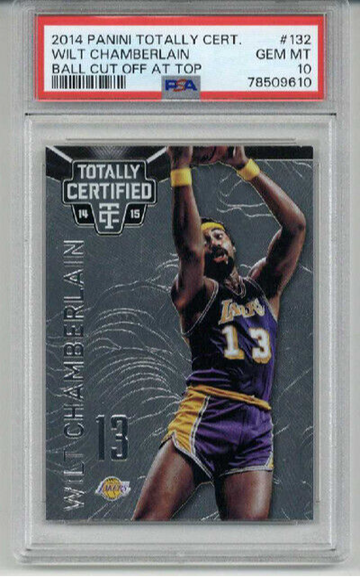 2014 PANINI TOTALLY CERTIFIED BALL CUT OFF #132 WILT CHAMBERLAIN PSA 10