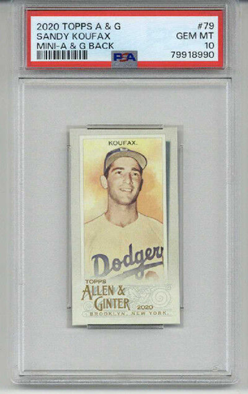 2020 TOPPS A & G MINI ALLEN & GINTER BACK #79 SANDY KOUFAX CARD PSA 10 LOW POP